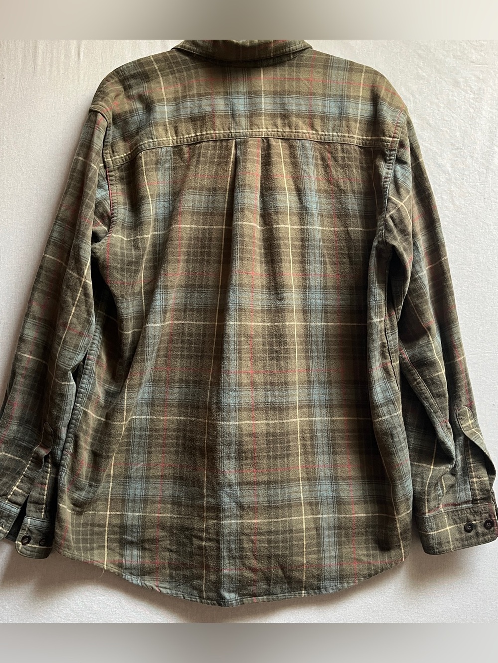 Vintage L.L. Bean Men's Green Plaid Button-Up Shirt Medium Made in Canada M - Picture 2 of 7